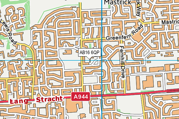AB16 6QP map - OS VectorMap District (Ordnance Survey)