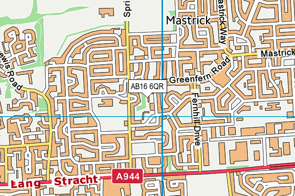AB16 6QR map - OS VectorMap District (Ordnance Survey)