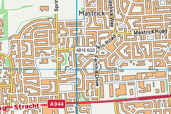 AB16 6QS map - OS VectorMap District (Ordnance Survey)