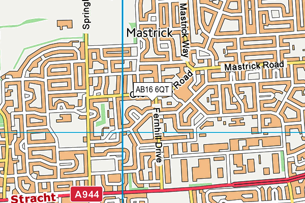 AB16 6QT map - OS VectorMap District (Ordnance Survey)