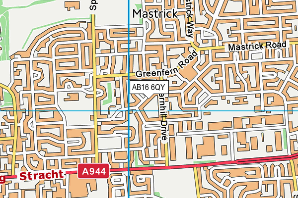 AB16 6QY map - OS VectorMap District (Ordnance Survey)