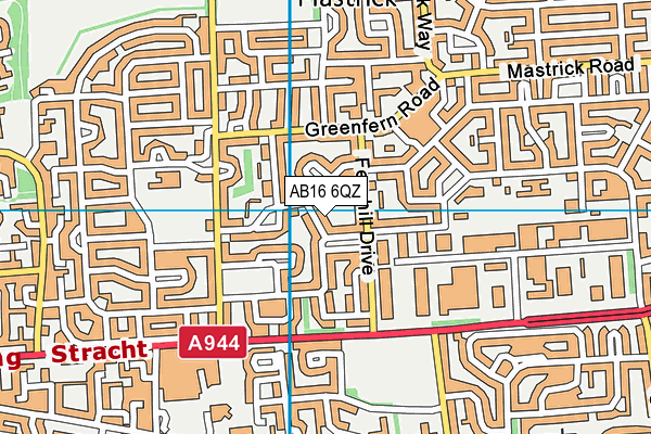 AB16 6QZ map - OS VectorMap District (Ordnance Survey)
