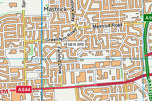 AB16 6RD map - OS VectorMap District (Ordnance Survey)
