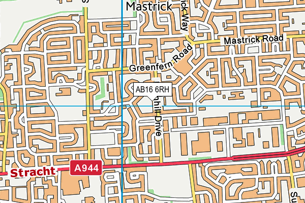 AB16 6RH map - OS VectorMap District (Ordnance Survey)