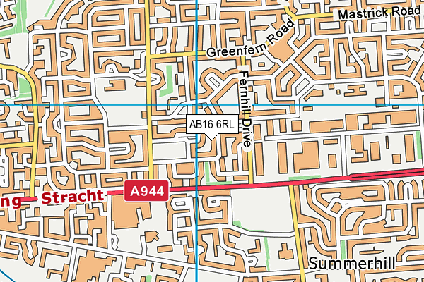AB16 6RL map - OS VectorMap District (Ordnance Survey)