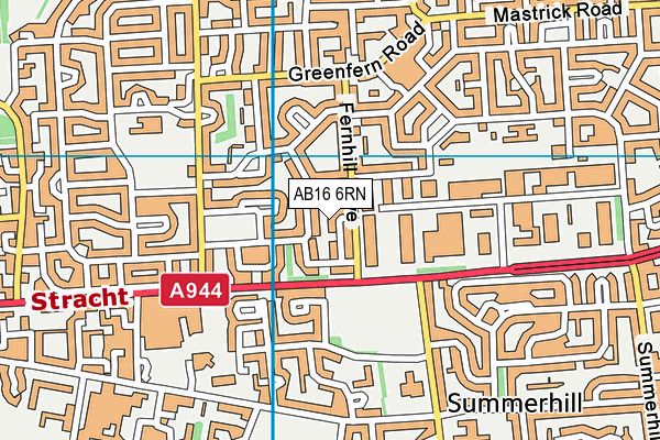 AB16 6RN map - OS VectorMap District (Ordnance Survey)
