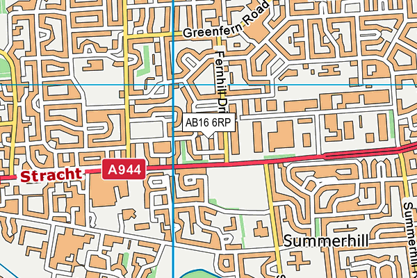 AB16 6RP map - OS VectorMap District (Ordnance Survey)