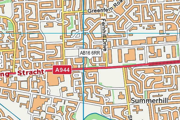 AB16 6RR map - OS VectorMap District (Ordnance Survey)