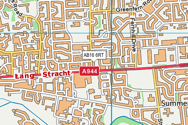 AB16 6RT map - OS VectorMap District (Ordnance Survey)