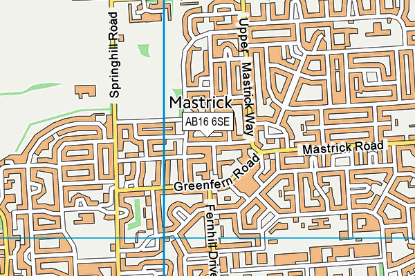 AB16 6SE map - OS VectorMap District (Ordnance Survey)