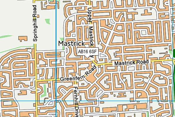 AB16 6SF map - OS VectorMap District (Ordnance Survey)