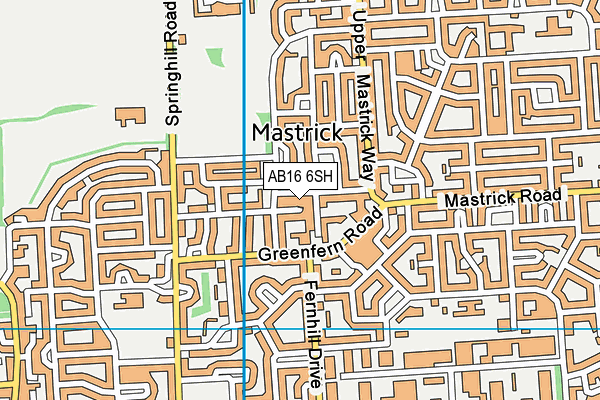 AB16 6SH map - OS VectorMap District (Ordnance Survey)