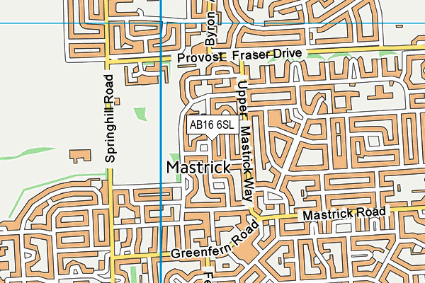 AB16 6SL map - OS VectorMap District (Ordnance Survey)