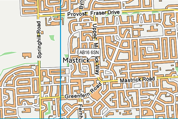 AB16 6SN map - OS VectorMap District (Ordnance Survey)