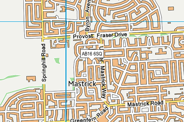 AB16 6SQ map - OS VectorMap District (Ordnance Survey)