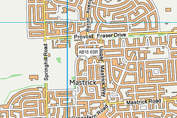 AB16 6SR map - OS VectorMap District (Ordnance Survey)