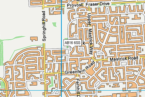 AB16 6SS map - OS VectorMap District (Ordnance Survey)