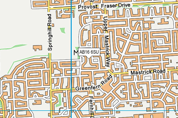 AB16 6SU map - OS VectorMap District (Ordnance Survey)