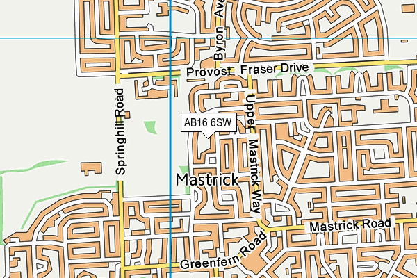 AB16 6SW map - OS VectorMap District (Ordnance Survey)