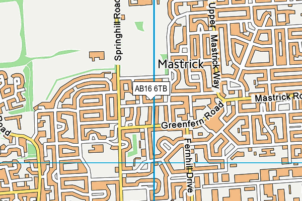 AB16 6TB map - OS VectorMap District (Ordnance Survey)