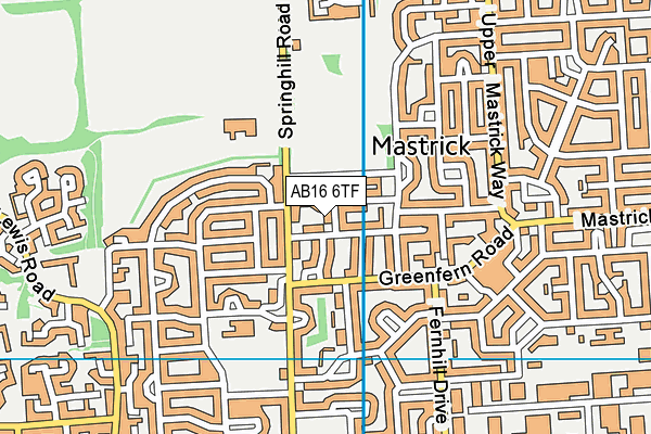 AB16 6TF map - OS VectorMap District (Ordnance Survey)