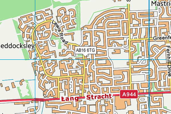 AB16 6TG map - OS VectorMap District (Ordnance Survey)