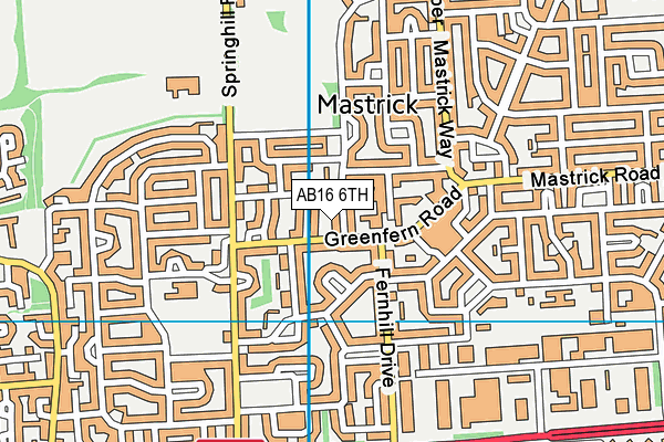 AB16 6TH map - OS VectorMap District (Ordnance Survey)