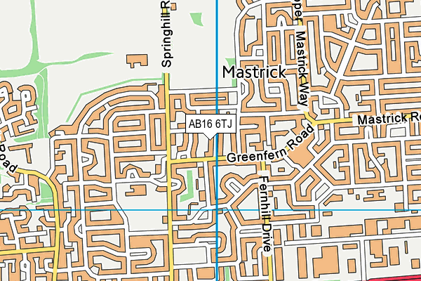 AB16 6TJ map - OS VectorMap District (Ordnance Survey)