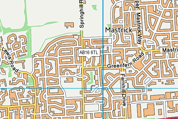 AB16 6TL map - OS VectorMap District (Ordnance Survey)