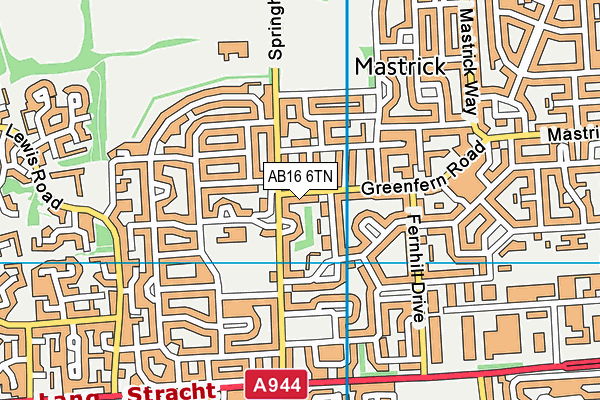 AB16 6TN map - OS VectorMap District (Ordnance Survey)