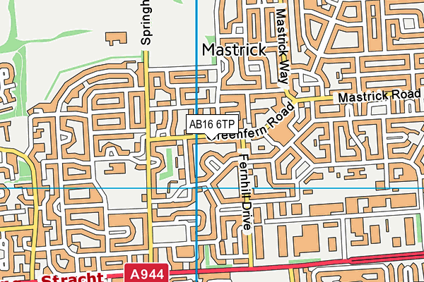 AB16 6TP map - OS VectorMap District (Ordnance Survey)