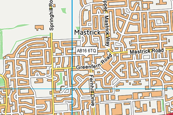 AB16 6TQ map - OS VectorMap District (Ordnance Survey)
