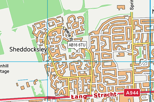 AB16 6TU map - OS VectorMap District (Ordnance Survey)