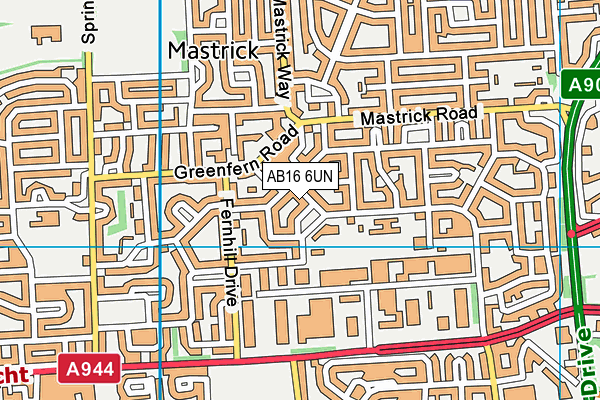AB16 6UN map - OS VectorMap District (Ordnance Survey)