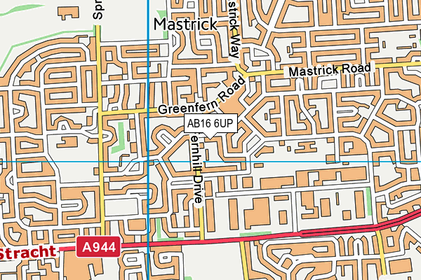 AB16 6UP map - OS VectorMap District (Ordnance Survey)