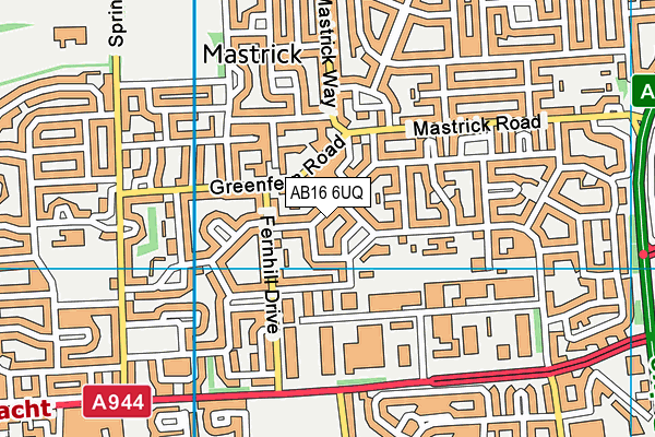 AB16 6UQ map - OS VectorMap District (Ordnance Survey)