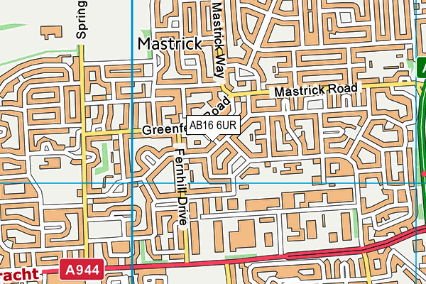AB16 6UR map - OS VectorMap District (Ordnance Survey)