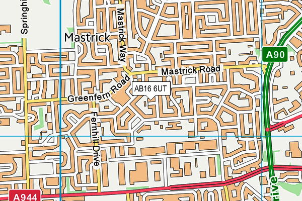 AB16 6UT map - OS VectorMap District (Ordnance Survey)