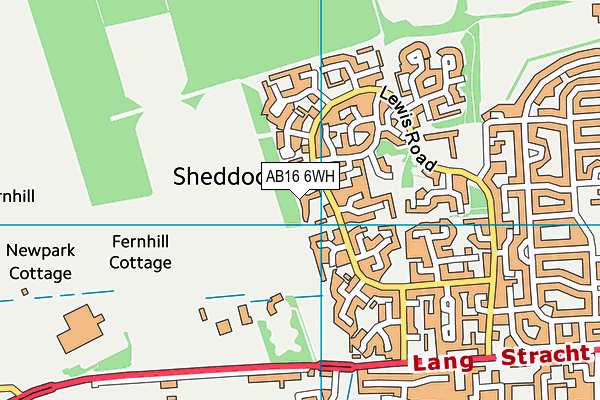 AB16 6WH map - OS VectorMap District (Ordnance Survey)