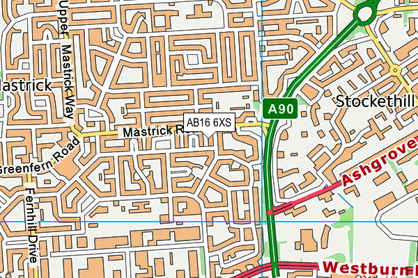 AB16 6XS map - OS VectorMap District (Ordnance Survey)