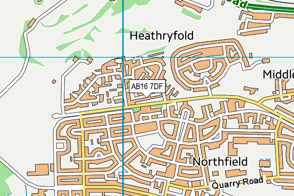 AB16 7DF map - OS VectorMap District (Ordnance Survey)