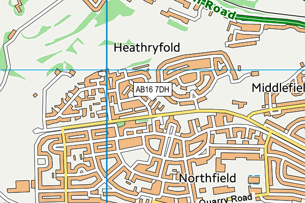 AB16 7DH map - OS VectorMap District (Ordnance Survey)