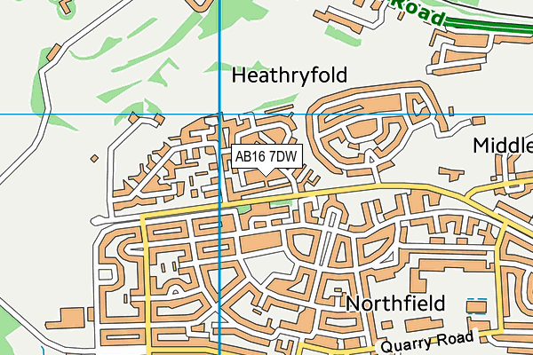 AB16 7DW map - OS VectorMap District (Ordnance Survey)