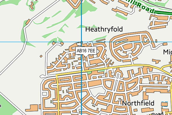 AB16 7EE map - OS VectorMap District (Ordnance Survey)