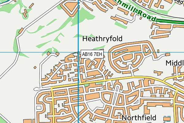 AB16 7EH map - OS VectorMap District (Ordnance Survey)