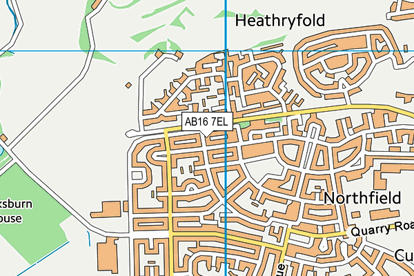 AB16 7EL map - OS VectorMap District (Ordnance Survey)