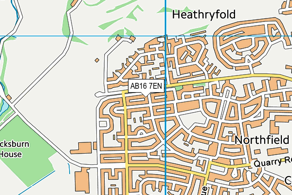 AB16 7EN map - OS VectorMap District (Ordnance Survey)
