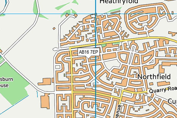 AB16 7EP map - OS VectorMap District (Ordnance Survey)