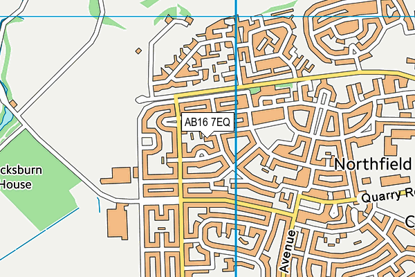 AB16 7EQ map - OS VectorMap District (Ordnance Survey)