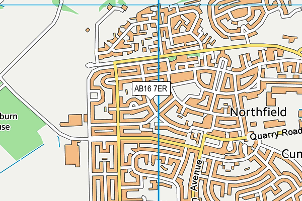 AB16 7ER map - OS VectorMap District (Ordnance Survey)